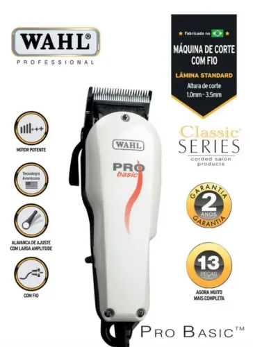 MÁQUINA DE CORTE WAHL PRO BASIC (COM FIO)