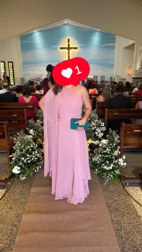 Vestido de festa usado uma vez à venda