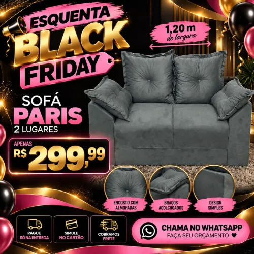 Black Friday sofá dois lugares