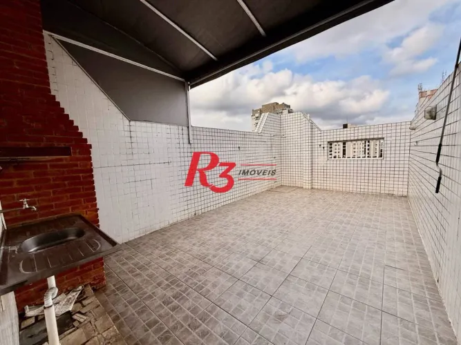 Cobertura com 2 dormitórios para alugar, 171 m² por R$ 4.500,00/mês - Marapé - Santos/SP