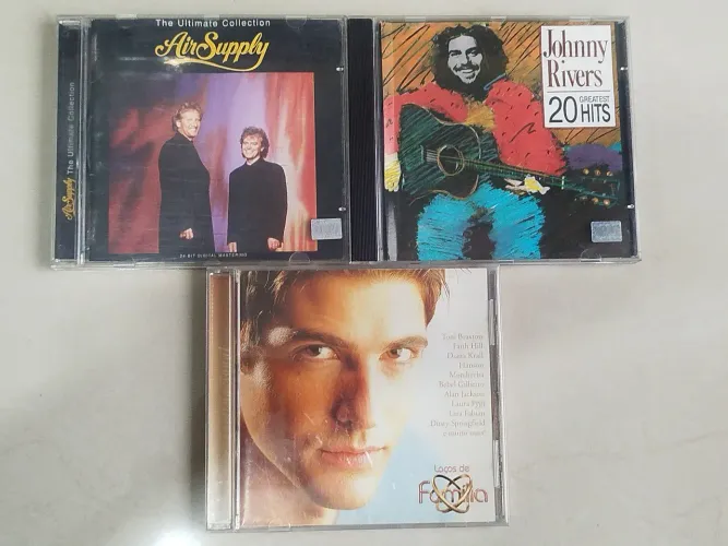 CDs - Air Supply - Johnny Rivers - Laços de Família - Kit C/3