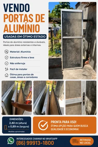 Vendo postas de alumínio