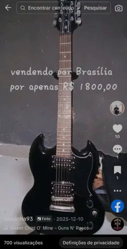 guitarra SG preta special preta