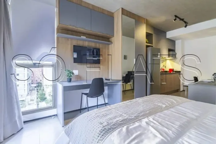 Residencial On Melo Alves, Studio disponível para venda com 33m², 1 dormitório e 1 vaga