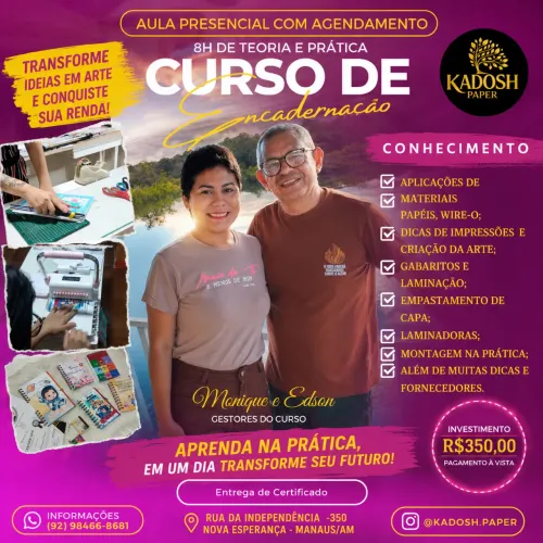 Curso de encadernação teoria e prática 