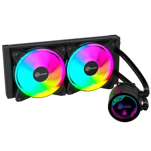 Water Cooler Kalkan Iota V2 240, Rainbow, 240mm, Intel-AMD, Preto - Loja FH