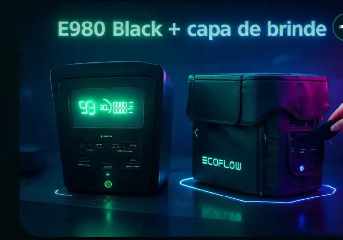 Estação de energia ecoflow E980 + capa de brinde
