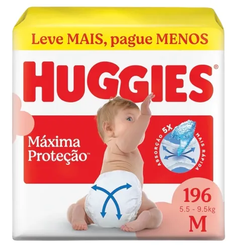 Fralda Huggies M 196un