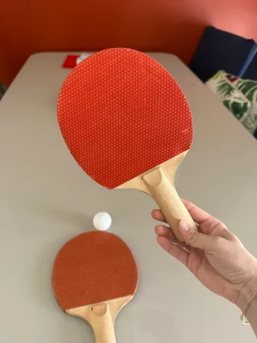 Raquete de ping pong + bola de ping pong