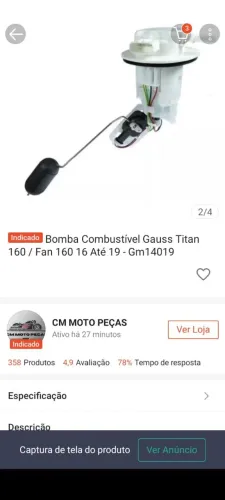 Peças Moto