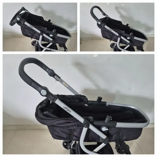 Carrinho Urbini Completo + Moisés + Bebê Conforto + Base Isofix