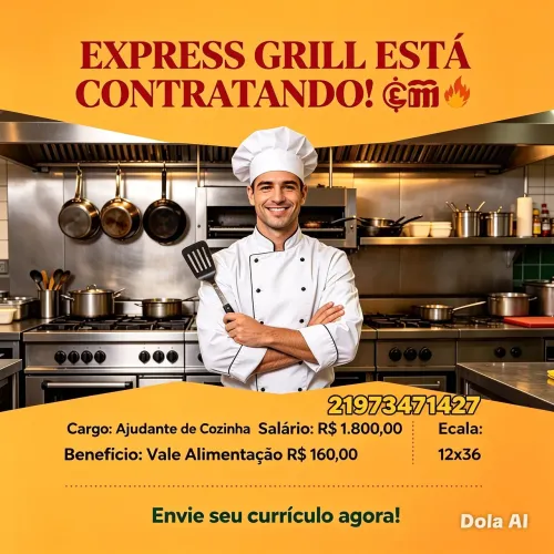 Vaga de emprego express grill 