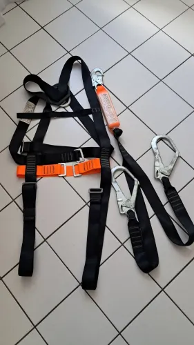 Cinto trabalho em altura 3 pontos+talabarte duplo.