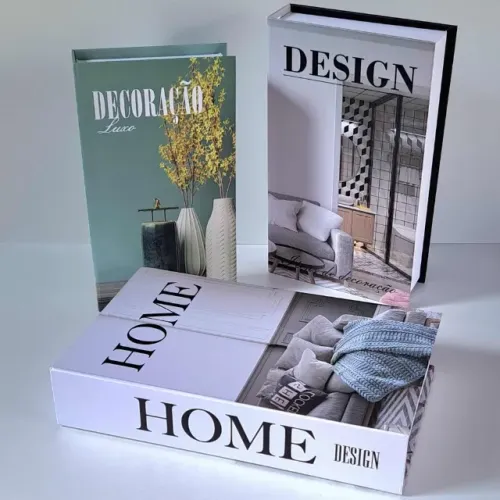 Kit Livros Caixa Decorativos