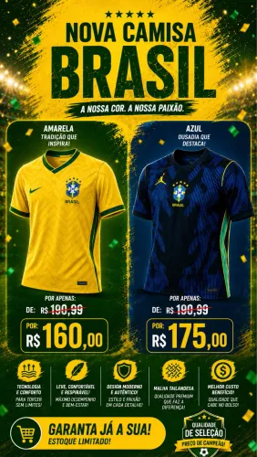 CAMISA DA SELEÇÃO BRASILEIRA 2026 PRIMEIRA LINHA?