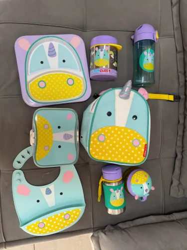 Kit Lancheira e Alimentação Bebê SkipHop Unicórnio
