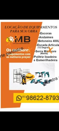 Aluguel de equipamentos para sua obra