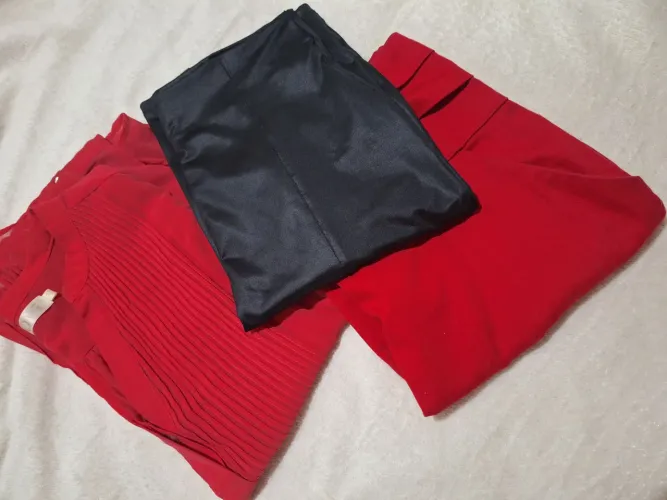 Lote de roupas moda gospel saia blusas