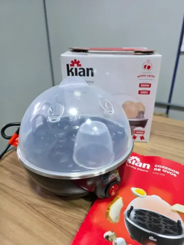 Cozedor de Ovos Kian Preto Inox 350w