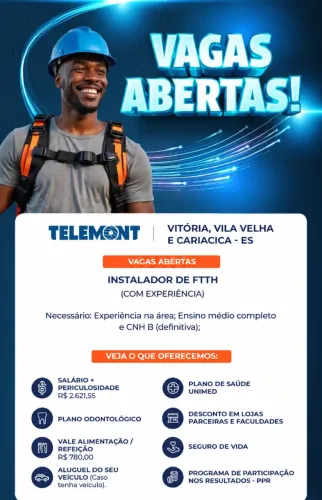 INSTALADOR E REPARADOR DE FTTH (GRANDE VITÓRIA - ES)