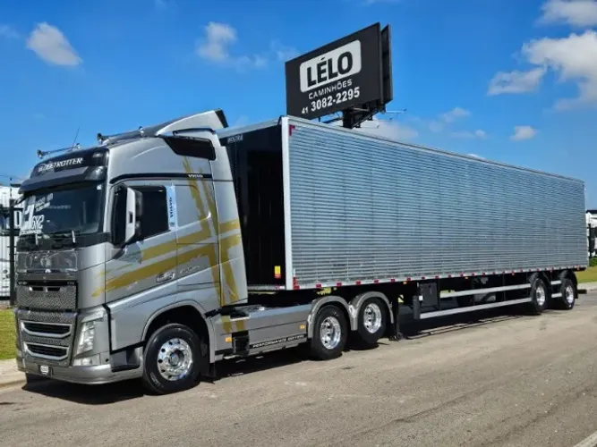 Volvo FH 460 6x2 Globetrotter Ano 21 Plano Ouro + Baú 2 Eixos Nostra 0km 30 plt com pneus