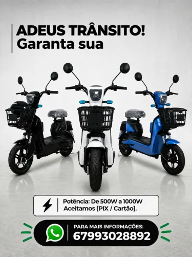 Bicicleta elétrica (scooter) de 500w e 1000w venha conferir