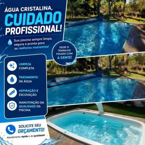 Piscina Limpa sem Esforço! Limpeza e Manutenção Profissional