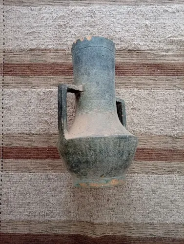 Vaso cerâmico marajoara altura 33x20 cm