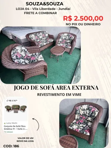 Jogo de Sofá Área Externa