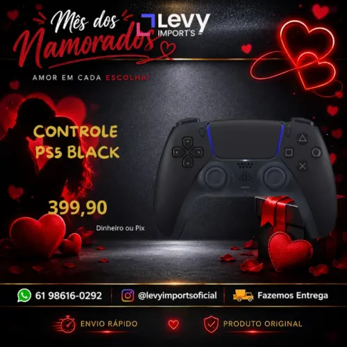 Controle Sony Ps5 Preto
