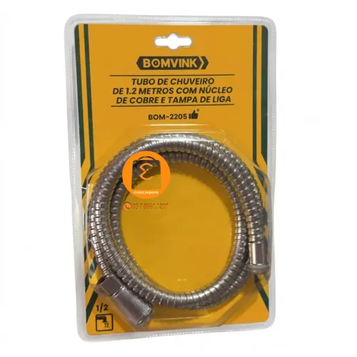 Mangueira Flexível para Ducha Higiênica em Aço Inox 1,20m 1/2