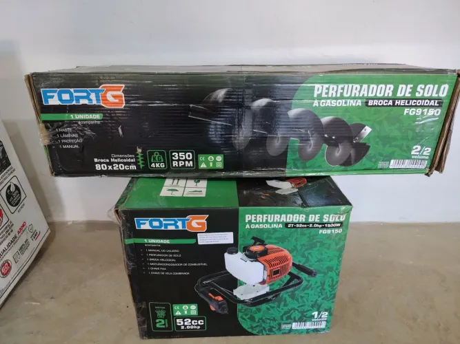 Perfurador de Solo a Gasolina 2T 52cc 2..0 Hp 1500W c/ Broca Helicoidal