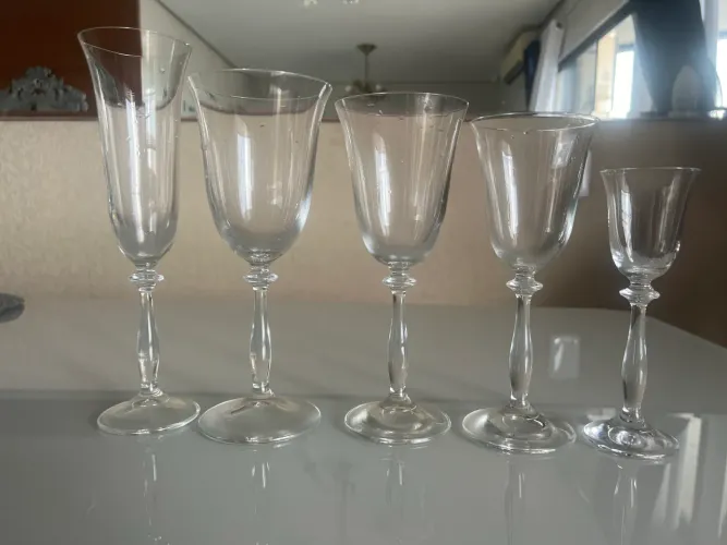 Jogo taças de cristal boêmia para 8 serviços