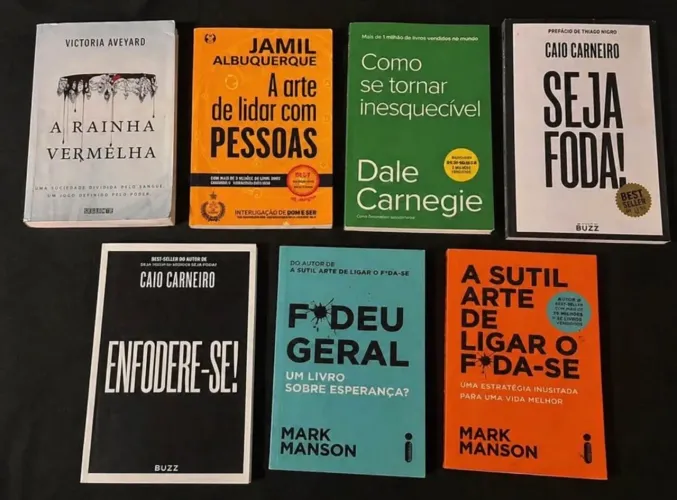 Kit com 7 livros - Desenvolvimento pessoal e ficção | Ótimo estado