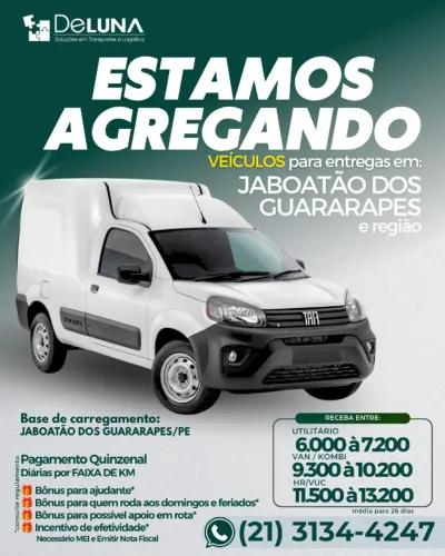 JABOATÃO DOS GUARARAPES/PE ? ESTAMOS AGREGANDO VEÍCULOS!