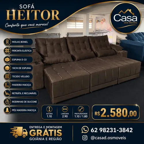 Sofá Marrom 2.90