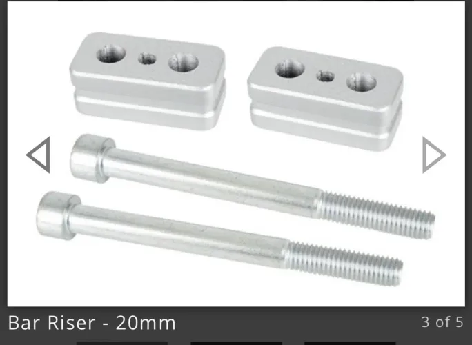 Riser de Guidão Wunderlich 20mm BMW R1200GS / Adventure - Original Alemão 2008-2012