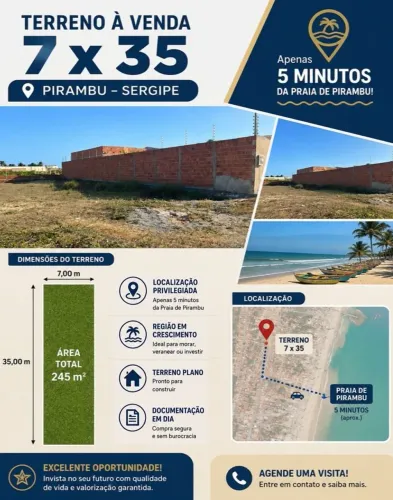 Terreno Pirambu (Próximo a Praia 5min.)