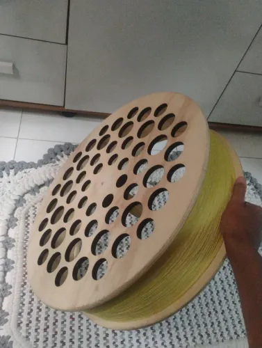 Carretilha de 19 polegadas, catracada e destravada com 3mil jardas de linha vera cruz fio
