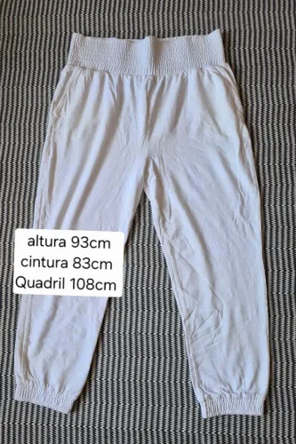 Calça malha grossa branca