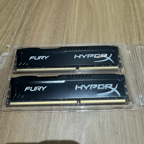 Par de Memórias RAM 16GB (2x8GB) DDR3 HyperX Fury Preto