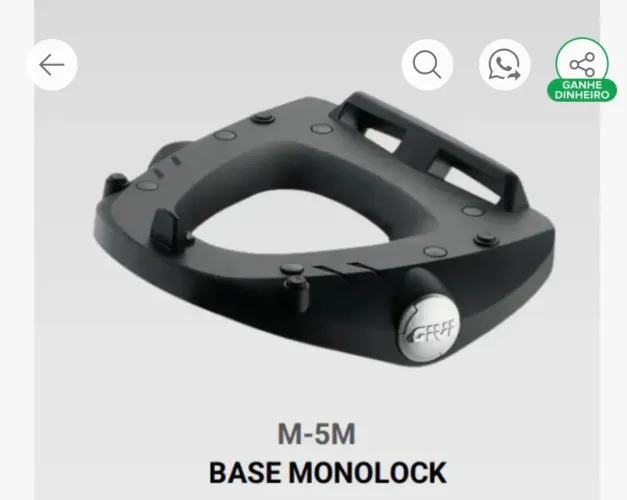 Suporte baú Givi M5 Monolock