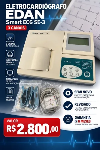 Eletrocardiógrafo Edan Smart ECG SE -3