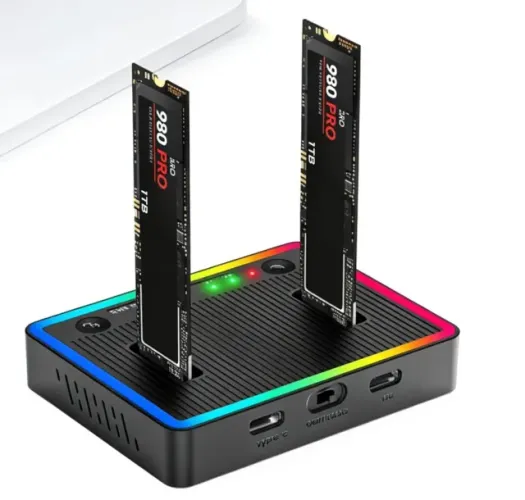 Copiador Offline de Disco Rígido Docking NVME/ M.2 SATA