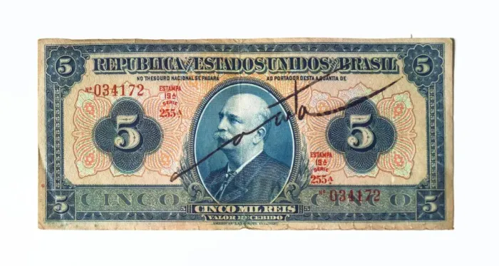 Cédula de 5 MIL REIS, Barão do Rio Branco. 19ª Estampa, 1936