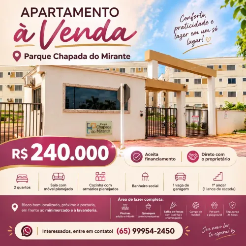 Vendo Apartamento Chapada do Mirante