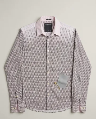 Camisa Manga Longa Calvin Klein estampada tamanho P