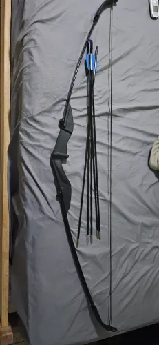 Arco e Flecha Ambidestro Profissional Recurvo em Nylon 40lbs