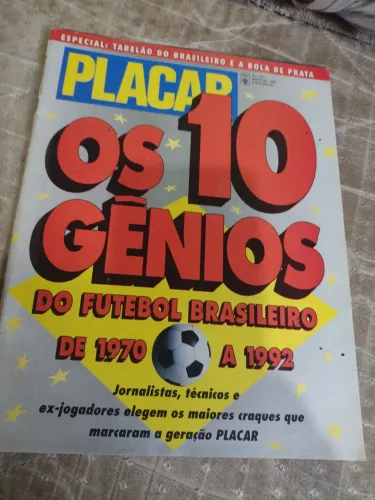 Placar 1992 ,estado de conservação médio , edição especial,os 10 gênios , de 1970 a 1992
