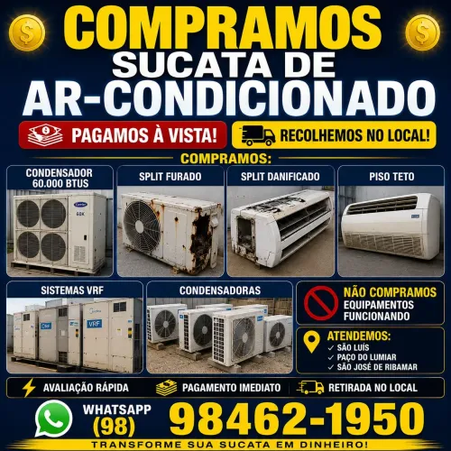 Compramos Sucata de Ar condicionado 